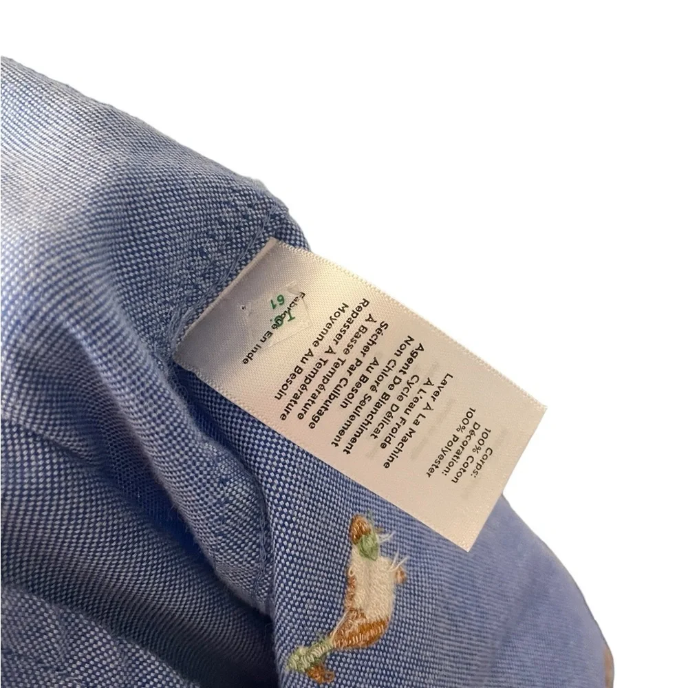 TALBOTS Mallard Duck Novelty Embroidered Button Down Shirt - Picture 12 of 14